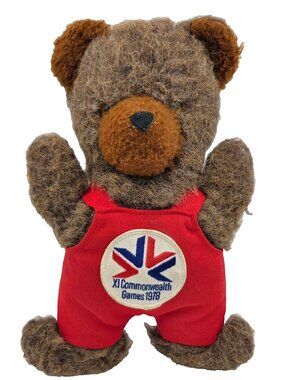 1978 Commonwealth Games Teddy Bear Edmonton Plush Souvenir Read